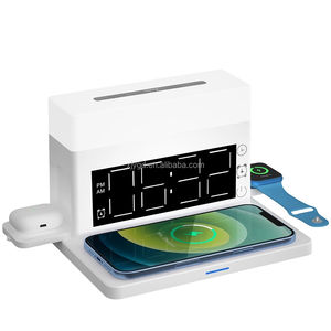 Caricabatterie Wireless 6 in 1 con Luce LED, Sveglia da Comodino, Supporto per <span class=keywords><strong>Apple</strong></span> Watch e Smartphone - Product Image 6