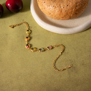 <span class=keywords><strong>Bracciale</strong></span> con Charm a Forma di <span class=keywords><strong>Coccinella</strong></span> J&D, Placcato in Oro 18K, Acciaio Inossidabile, Tema Giardino, <span class=keywords><strong>Bracciale</strong></span> Delicato per Donne - Product Image 6