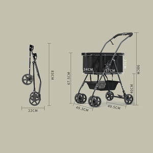 2023 Offre Spéciale chat <span class=keywords><strong>chiot</strong></span> chien double poussette pour animaux de compagnie luxe 4 roues Double poussette pour animaux de compagnie - Product Image 2