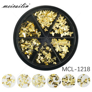 Forniture per unghie farfalla rame lucido 3d in lega d'arte Nai Charm arte decorazione per Nail Art - Product Image 6