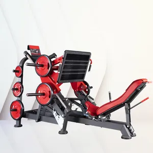 美能达健身腿部训练器板加载健身机热卖强度产品45度腿部压力机