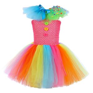 Vestido de Tul de Payaso <span class=keywords><strong>para</strong></span> Niños, Estilo Moderno, Inspirado en Halloween, Hecho a Mano, Arcoíris, <span class=keywords><strong>para</strong></span> Carnaval, Cosplay, <span class=keywords><strong>Ropa</strong></span> Brillante - Product Image 6