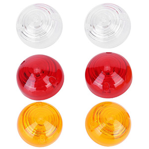 Couvre-feux arrière Land Rover Defender, plastique rouge rond, paire pour 90 110 - Product Image 4