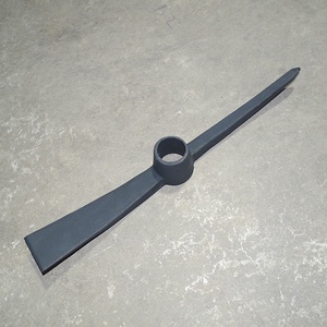 Pioche de jardinage agricole de qualité industrielle, pelle, pioche, acier dur résistant, petite pioche, manche en bois, forgée - Product Image 3