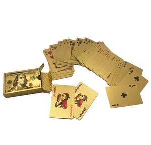 Cartas de Póker Impermeables con Lámina Dorada, Juego de Cartas de Juego de Plástico PET - Product Image 3