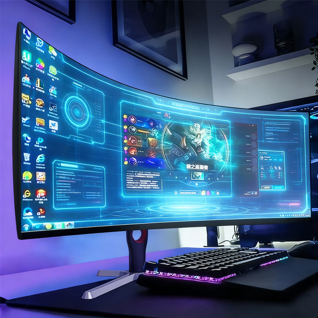 165Hz Computer Gamer Cheap Led Monitor Frameless Pc Curved Pc 144hz Wholesale Gaming Borderless Factory Ips UHd Curved 34 Inch