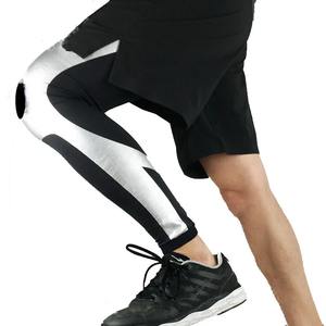 Spor tam boy diz sıkıştırma kolları basketbol dizlik kaymaz şerit ile buzağı ve Shin korumak - Product Image 2