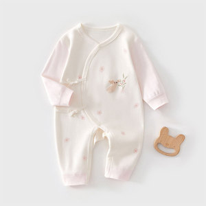 Body de Bebé de Algodón Puro, Tejido, Unisex, Ropa de Primavera/Otoño para Bebés con Diseño Bordado - Product Image 1