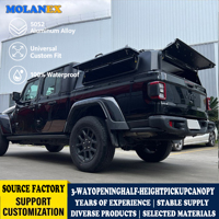 Auvent de toit pliable manuel mi-hauteur pour pick-up tout-terrain F-150, en acier de haute qualité, imperméable, sans perçage