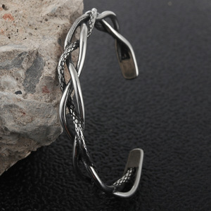 Tibetan <b>Silver</b> Snake Pattern Open <b>Cuff</b> <b>Bracelet</b> For Men And Women Fashion Jewelry 28 - Product Image 4