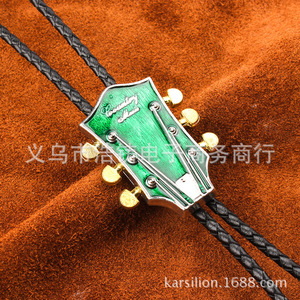 Aliexpress Nouveau produit Tête de guitare country <span class=keywords><strong>Bolo</strong></span> Tie Neck Rope pour hommes et femmes American Western Cowboy <span class=keywords><strong>Bolo</strong></span> Tie - Product Image 2