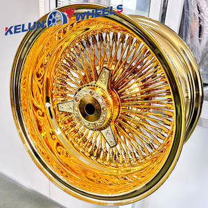 Jantes de <span class=keywords><strong>13</strong></span> <span class=keywords><strong>pouces</strong></span> 14*7 15*7 Carve Knock off Roues à rayons dorées Roues à rayons - Product Image 4