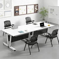 Table de formation commerciale avec roulettes, cadre métallique réglable en hauteur, bureau pour salle de classe, mobilier scolaire