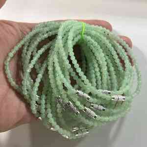 Pulsera de jade <span class=keywords><strong>verde</strong></span> tipo <span class=keywords><strong>Bruma</strong></span>, joyería de piedra natural auténtica con certificado, abalorios de jade curativos de alta calidad - Product Image 2