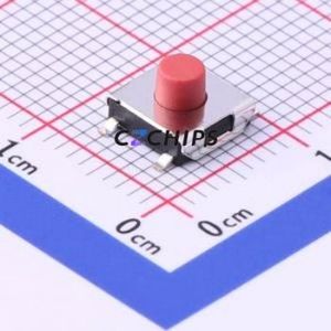 TS-1157-B-E Tactile Switch SMD Switch Single Pole Single Throw Round Button 1.6N Vertical Mount - Product Image 1