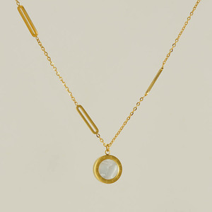 Zogxin Letter Necklace 18K Gold Geometric Asymmetrical Chain For Women Fashion Jewelry Gift - Product Image 4
