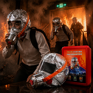 Masque filtrant d'évacuation de fumée pour équipement de lutte contre l'incendie, flexible et portable, vente en gros d'usine, autonomie 30 min - Product Image 6