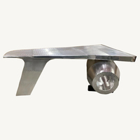 Bureau d'écriture en aluminium avec rivets métalliques, thème Aile d'avion et Aviateur, personnalisable pour la maison, les bureaux professionnels et les hôtels