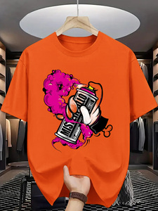 T-shirt Athlétique Ample en Coton Spandex 300 Grammes, Respirant et Anti-Plis, Motif 'I'm Here Because You Broke Something', Style Hip Hop - Product Image 3