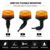 Luz Estroboscópica de Techo con Soporte Flexible para Tubo, Seguridad Universal para Automóvil, Luz Intermitente LED Ámbar de Emergencia, ECE R65 R10