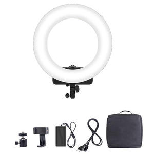 Triopo <span class=keywords><strong>photographie</strong></span> 18 pouces remplissage vidéo maquillage anneau lumineux 360 rotation éclairage peut avec miroir et support pour téléphone - Product Image 5