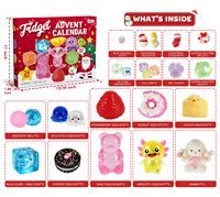 Calendrier de l'Avent de Noël 2027 – 24 Jours de Surprises – Ensemble de Jouets Sensoriels Anti-Stress à Presser – Idéal pour Enfants de 5 à 7 Ans