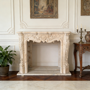 เตาผิงหินอ่อนฝรั่งเศสธรรมชาติ งานฝีมือคุณภาพสูง สไตล์โมเดิร์น สำหรับตกแต่งภายใน - Product Image 2