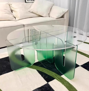 Creative Internet Celebrant Gradient DIY Small <b>Foldable</b> Acrylic Coffee <b>Table</b> Modern Living Room Bedroom Furniture - Product Image 6