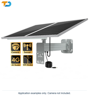 Alimentation solaire 80W pour la surveillance à distance avec batterie LiFePO4 384Wh, MPPT 11-14.8V DC, IP65, montage sur poteau ou mural