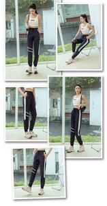 Pantalones deportivos informales de verano de cintura alta, entrenamiento transpirable de secado rápido con cordón, estilo de ocio, Parte delantera plana, ajuste holgado fino - Product Image 6