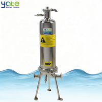 Élément filtrant à membrane plissée microporeuse de haute précision pour filtration de liquides industriels SS304 316, boîtier pour cartouches 10/20/30/40 pouces