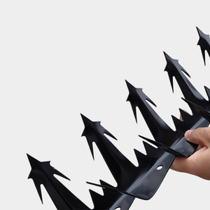 Cerca de Seguridad para Jardín con Púas de Acero Recubiertas de Polvo Negro, Duraderas y de Alta Calidad, Anti-Escalada, Fuertes y Resistentes - Product Image 1