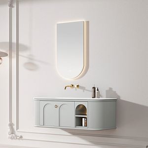 Mueble de Baño Modular Personalizado de Nuevo Diseño, Mueble de Baño Flotante de Diseño Moderno a Precio de Mayoreo para Uso en Apartamentos - Product Image 1