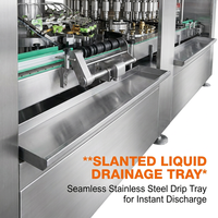 Machine industrielle de rinçage, remplissage et bouchage de bouteilles en verre et PET pour eau potable pure, contrôlée par PLC, haute vitesse