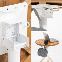 Ensemble table et chaises pliantes carrées modernes en acier, finition thermolaquée/galvanisée, résistant aux intempéries, pour restaurant extérieur