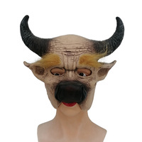 Masque en latex d'Halloween, édition classique Voyage en Occident, Roi Démon Taureau, cornes d'animaux, pour fête cosplay, à faire soi-même