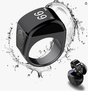 Anillo Contador de Dhikr Árabe QB702 de Aleación de Zinc con Control Inteligente por APP Android, Qibla, Tasbeeh, Tasbih - Product Image 1