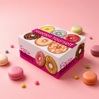 Boîte d'expédition en carton personnalisée pour emballage alimentaire, boîte à biscuits, chocolats, beignets, gâteaux, boîte pliante pour emporter