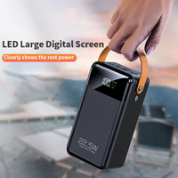 Chargeur portable Oraimo 100000 mAh haute capacité QC 22.5W avec lampe torche, batterie externe 80000 mAh à charge rapide avec câble