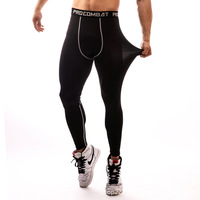 Pantalon de sport compressif en polyester pour homme, séchage rapide, idéal pour la gym, l'entraînement et la course à pied