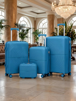 Ensemble de bagages incassables en PP, 4 pièces, valises rigides à roulettes, légères, résistantes à l'eau, grande capacité, pour voyage