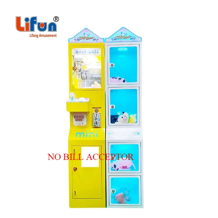 LIFUN Factory 220V Crane Cabinet Coin-Operated Arcade Game Machine with Prize Locker Combination No Bill Acceptor Direct Source