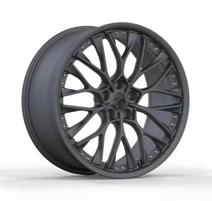Jantes forgées 22x12 en alliage, 5 trous, chromées noires avec enjoliveurs flottants pour <span class=keywords><strong>BMW</strong></span> E36 - Product Image 5