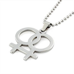 Collar con Colgante de Acero Inoxidable Simple Pride, Joyería Femenina, Símbolo <span class=keywords><strong>Sexual</strong></span> <span class=keywords><strong>Homosexual</strong></span> Lésbico - Product Image 5