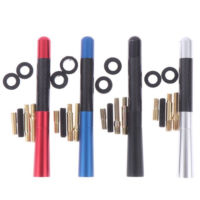 Beautiful 12cm Aluminum Alloy Carbon Solder Antenna for Car Roof Decoration Car Antenna Modification