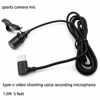 Microphone Lavalier Métallique Type-C Omnidirectionnel avec Câble Tressé de 1,5 m pour Smartphone, Appareil Photo et PC