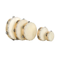 Orff 8" Handheld Percussion Drum Kids Folk Music Teaching Instrument Eco-Friendly Durable Festive Celebrations Music Education