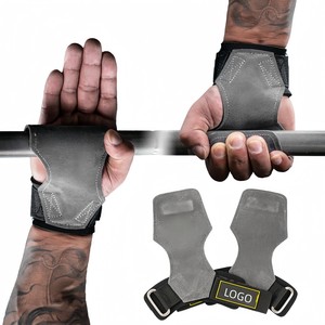 Poignées de levage antidérapantes en cuir de 3,5 mm d'épaisseur pour musculation professionnelle, tractions, entraînement avec barre et accessoires de fitness – Vente en gros - Product Image 1