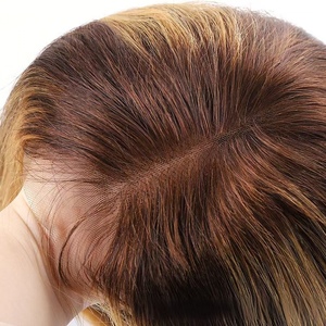 <span class=keywords><strong>Cabello</strong></span> Humano Remy 100% Virgen Modelo P4/27 #   Pelucas <span class=keywords><strong>de</strong></span> encaje frontal estilo bob recto, color piano dorado, 12 pulgadas, encaje HD transparente 13x4 - Product Image 5