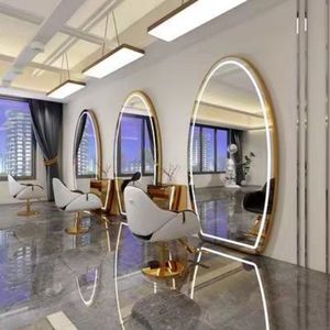 Espejo de tocador con luz LED personalizado de longitud completa, estilo moderno, peluquería colgante para salón, barbería, hecho de Metal para uso en centro comercial - Product Image 3